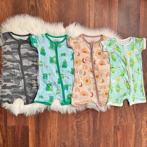 Little Sleepies Bundle of Four Shorty Zippy Size 12-18 Months